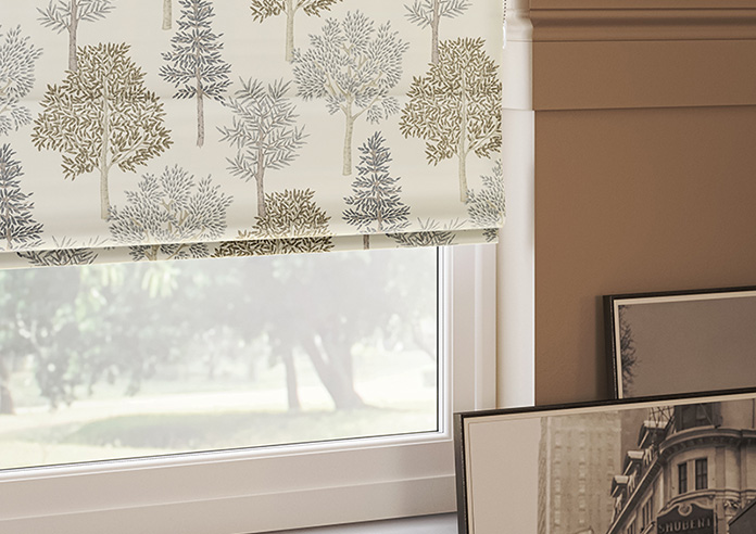 Coppice Faux Silk, Bronze - Motorised Roman Blind - Image 5
